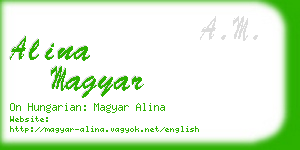 alina magyar business card